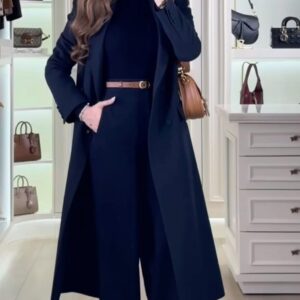 Sculpted Hourglass Wool-Blend Overcoat